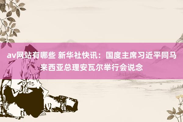 av网站有哪些 新华社快讯：国度主席习近平同马来西亚总理安瓦尔举行会说念