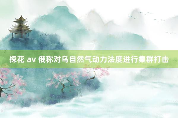 探花 av 俄称对乌自然气动力法度进行集群打击