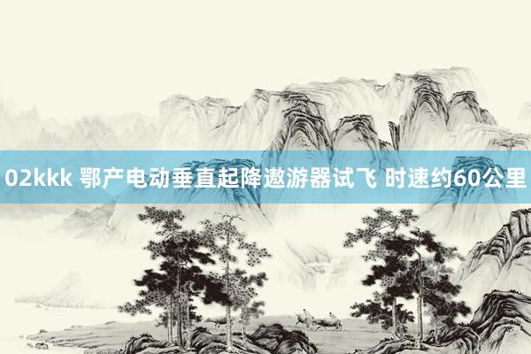 02kkk 鄂产电动垂直起降遨游器试飞 时速约60公里