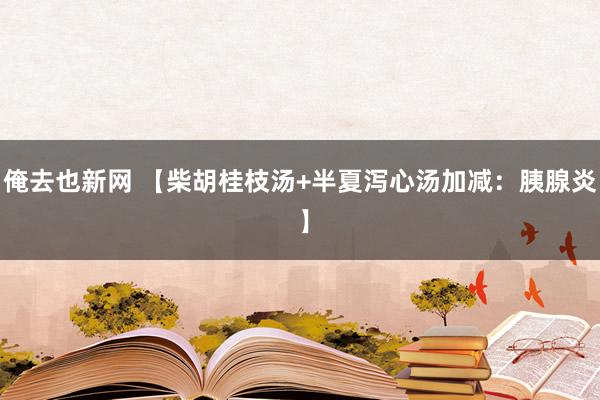 俺去也新网 【柴胡桂枝汤+半夏泻心汤加减：胰腺炎 】