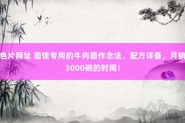 色片网址 面馆专用的牛肉面作念法，配方详备，月销3000碗的时间！